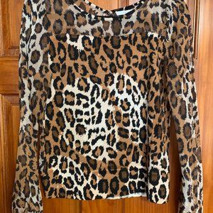 Diane von Furstenberg Women's Leopard Top - Size Small